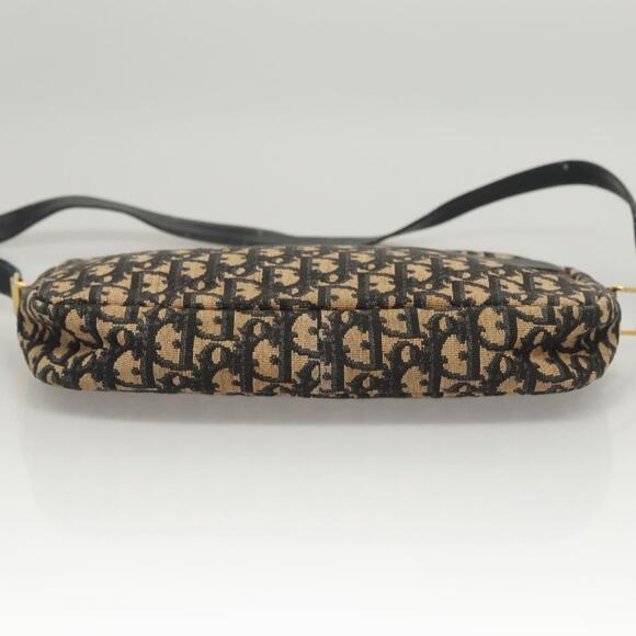 DIOR Trotter Canvas Shoulder Bag Navy Gold - Picture 9 of 12